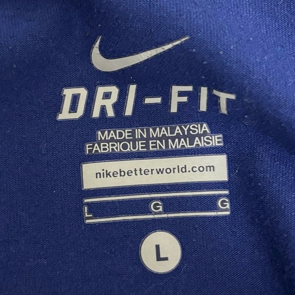 Nike Running DriFit Half Zip Royal Blue Pullover Top Womens Size Large - Picture 8 of 9
